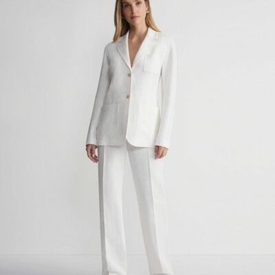 Lafayette 148 New York Jackets & Blazers | Linen Three Pocket Blazer White