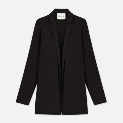 Lafayette 148 New York Jackets & Blazers | Matte Jersey Open Front Jacket Black