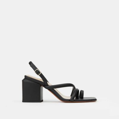 Lafayette 148 New York Sandals | Soft Calfskin Leather Heeled City Sandal Copper