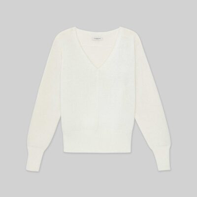 Lafayette 148 New York Sweaters & Knits | Cotton-Silk Tape Wide V-Neck Dolman Sweater Black