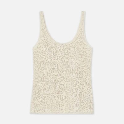 Lafayette 148 New York Blouses & Shirts | Soutache Embroidered Cotton Tank Creme Fraiche