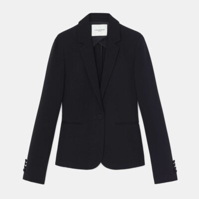 Lafayette 148 New York Suits | Finesse Crepe Single Button Blazer Black