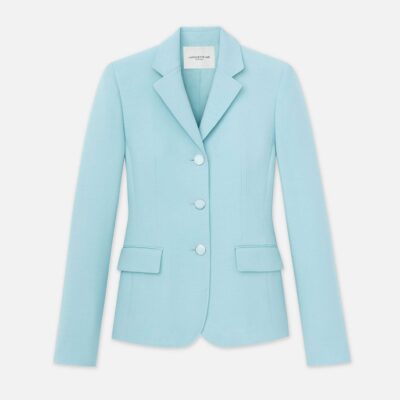 Lafayette 148 New York Jackets & Blazers | Wool-Silk Crepe Academy Blazer Sea Grass