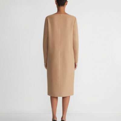 Lafayette 148 New York Dresses | Hair Bateau Neck Dress Camel