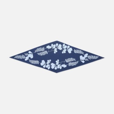 Lafayette 148 New York Wraps & Scarves | Flora Print Silk Diamond Scarf Midnight Blue Multi