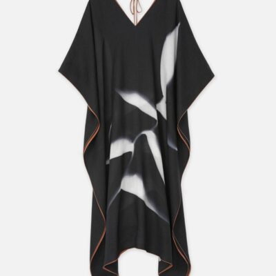 Lafayette 148 New York Dresses | Martha Madigan X L148 Print Sustainable Voile Kaftan Black Multi