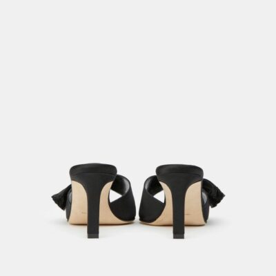 Lafayette 148 New York Sandals | Satin Heeled Mule Black