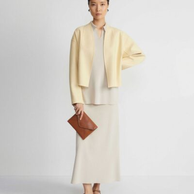 Lafayette 148 New York Skirts | Mercerized Cotton Ribbed Skirt Pebble