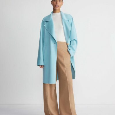 Lafayette 148 New York Jackets & Blazers | Brushed Cashmere Double Face Oversized Coat Sea Grass