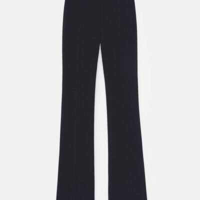 Lafayette 148 New York Pants & Shorts | Finesse Crepe Gates Side-Zip Flared Pant Navy