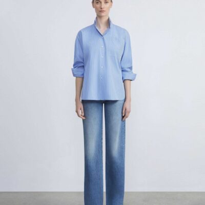 Lafayette 148 New York Pants & Shorts | L148 Denim Wyckoff Wide-Leg Jean Faded Skyline