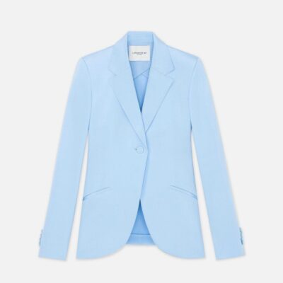 Lafayette 148 New York Jackets & Blazers | Silk Crepe De Chine Blazer Navy