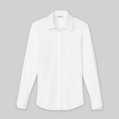 Lafayette 148 New York Blouses & Shirts | Stretch Cotton Straight Shirt White