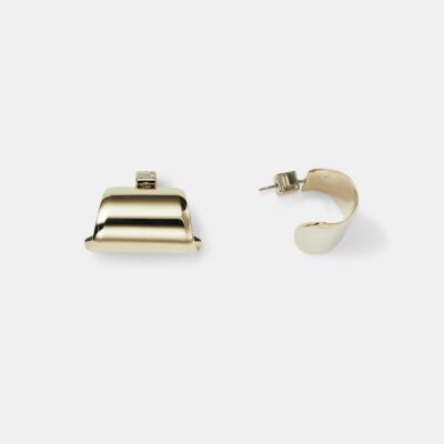 Lafayette 148 New York Jewelry | Lune Brass Hoop Earrings Pale Gold