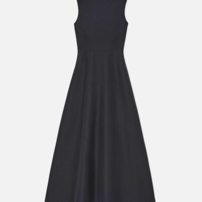 Lafayette 148 New York Dresses | Silk-Linen Bateau Gown Black