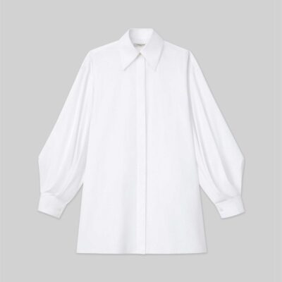 Lafayette 148 New York Blouses & Shirts | Organic Cotton Poplin Tie Back Oversized Shirt Black