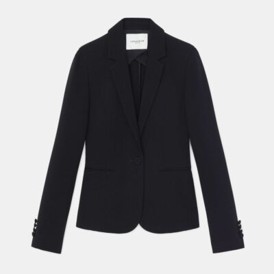 Lafayette 148 New York Jackets & Blazers | Finesse Crepe Single Button Blazer Black