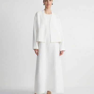 Lafayette 148 New York Dresses | Linen A-Line Maxi Dress White