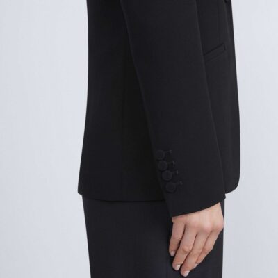 Lafayette 148 New York Jackets & Blazers | Finesse Crepe Cutaway Blazer Black